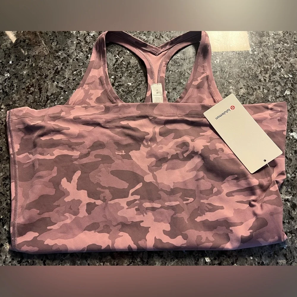 NWT Lululemon Cool Racerback || *Nulu Incognito Camo Pink Taupe Multi - Picture 5 of 8